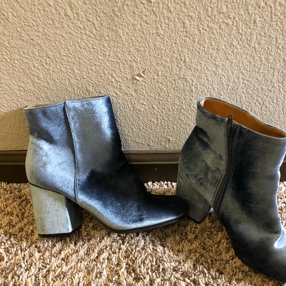 Metallic Blue Booties - Picture 1 of 1